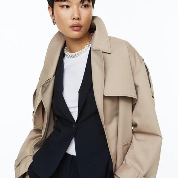 H&M Navy Blue Blazer Suit Jacket - Picture 7 of 15